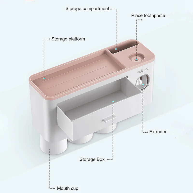 

Magnetic Adsorption Inverted Toothbrush Holder Automatic Toothpaste Squeezer Dispenser Storage Rack Bathroom Accessories