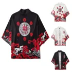 Японское кимоно, рубашки, мужской летний винтажный кардиган с принтом, кимоно хаори юката, большие размеры, халат в стиле аниме