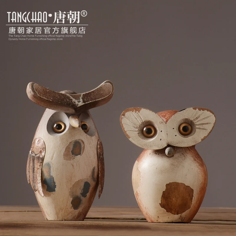 

American Retro Resin Owl Decoration Decoration Living Room Porch Decoration Study Soft Decoration