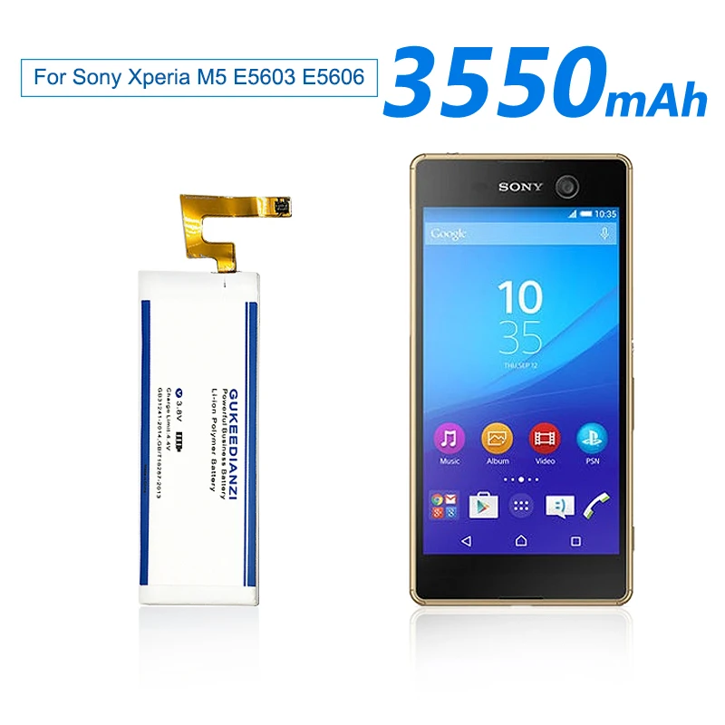 GUKEEDIANZI батарея для телефона Sony Xperia M5 E5603 E5606 E5653 E5633 E5643 E5663 безопасный 3550 мА/ч AGPB016-A001