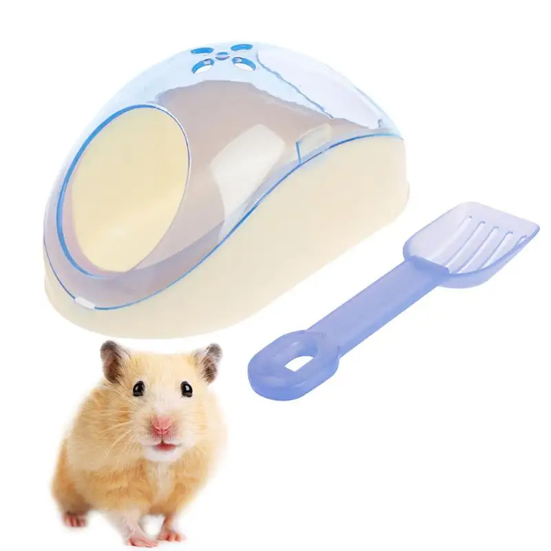 1 Piece Pet Hamster Bathroom Cage Guinea Pigs Rats Sand Bath Container With Shovel Ferrets Toilet Box For Exercise Supplies | Дом и сад