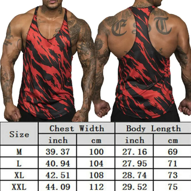 

Gym Men Muscle Sleeveless Tank Top Tee Shirt Bodybuilding Sport Fitness Vest Stringer Camo Tee