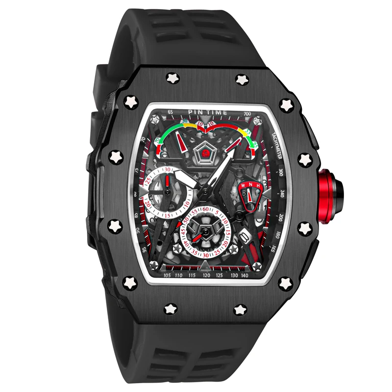 

PINTIMESport Watch Men Chronograph Hip Hop Men Watches Top Brand Luxury Gold Waterproof Military Male Clock Reloj Hombre Relogio