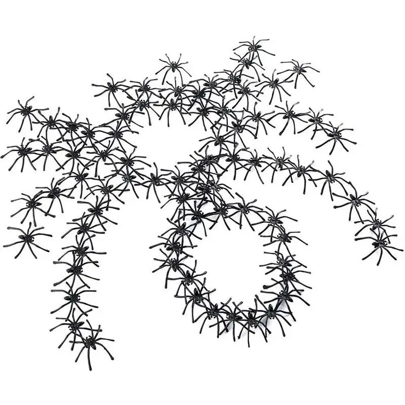 100 шт./компл. Хэллоуин декоративные пауки симулятор шутки игрушки ПВХ