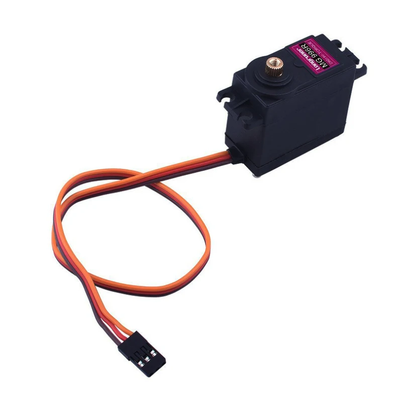 Servomotor de engranaje de Metal para coche teledirigido Futaba JR, helic&oacute;ptero, barco, Juguetes Diy, 13kg, 15kg, MG995, MG996, MG996R, 4 Uds.-5