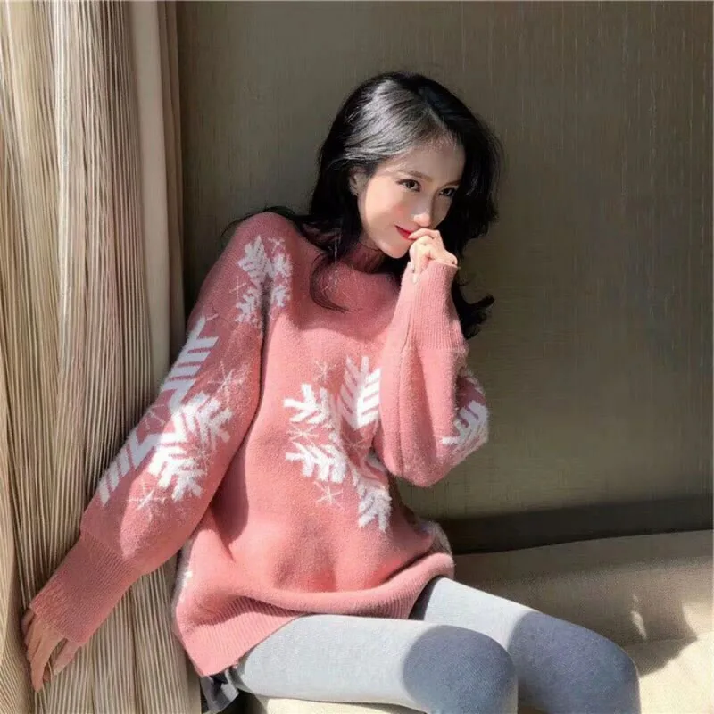 Рождество снежинка украшение набор свободный Зимний новый женский короткий