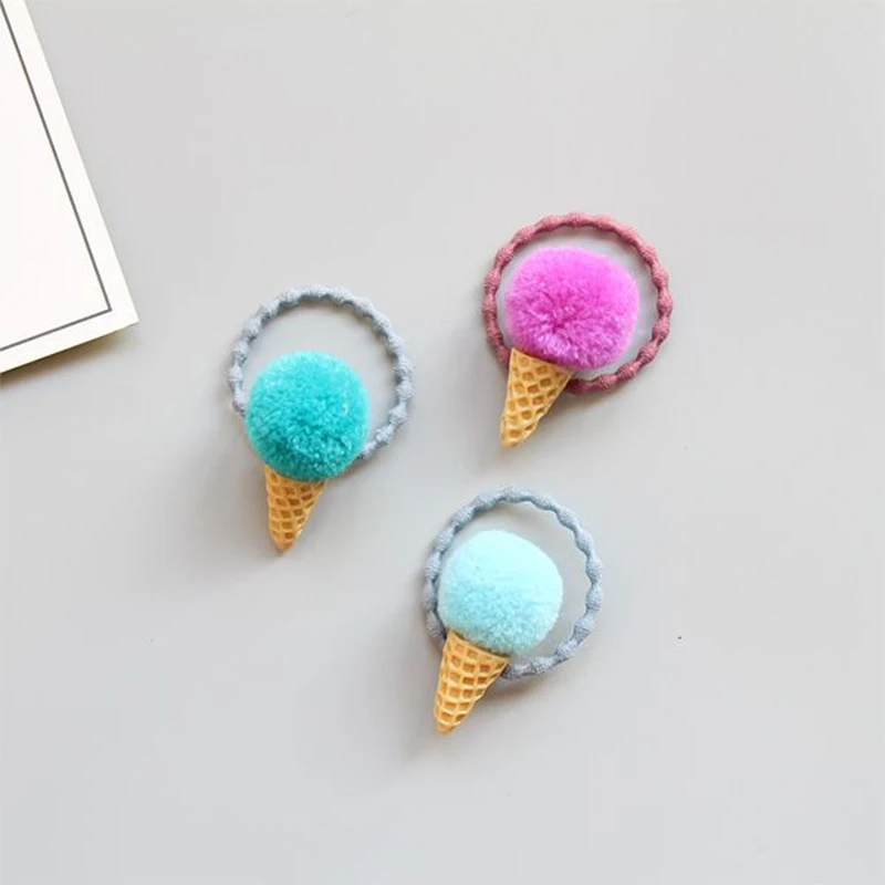 Эластичный 1 шт конфеты Цвета и принтом в виде мороженого хвост держатель для