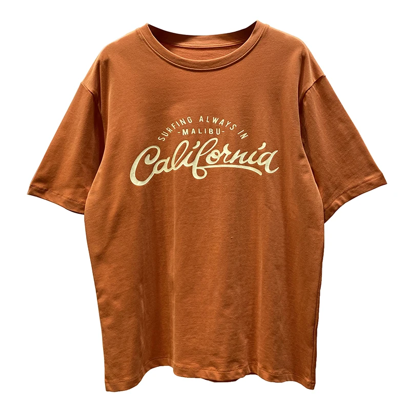 

Summer Korean Style Letter Print round Neck Short Sleeve T-shirt Women's Loose Top Bottoming Shirt