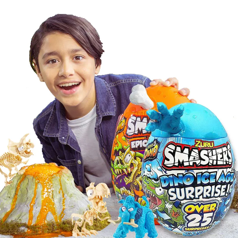 Smashers Epic Dino Egg коллекционные предметы серии 3 By T Rex Brontosaurus Triceratops динозавр сюрприз