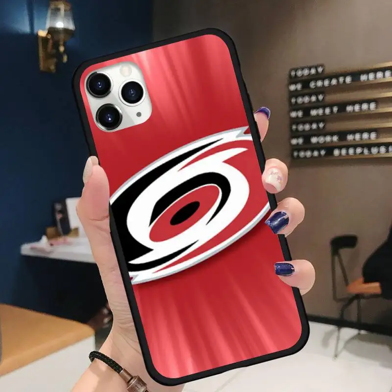 

sport logo Carolina Hurrican Ice hockey team Phone Cases for iPhone 11 12 pro XS MAX 8 7 6 6S Plus X 5S SE 2020 XR Soft silicone