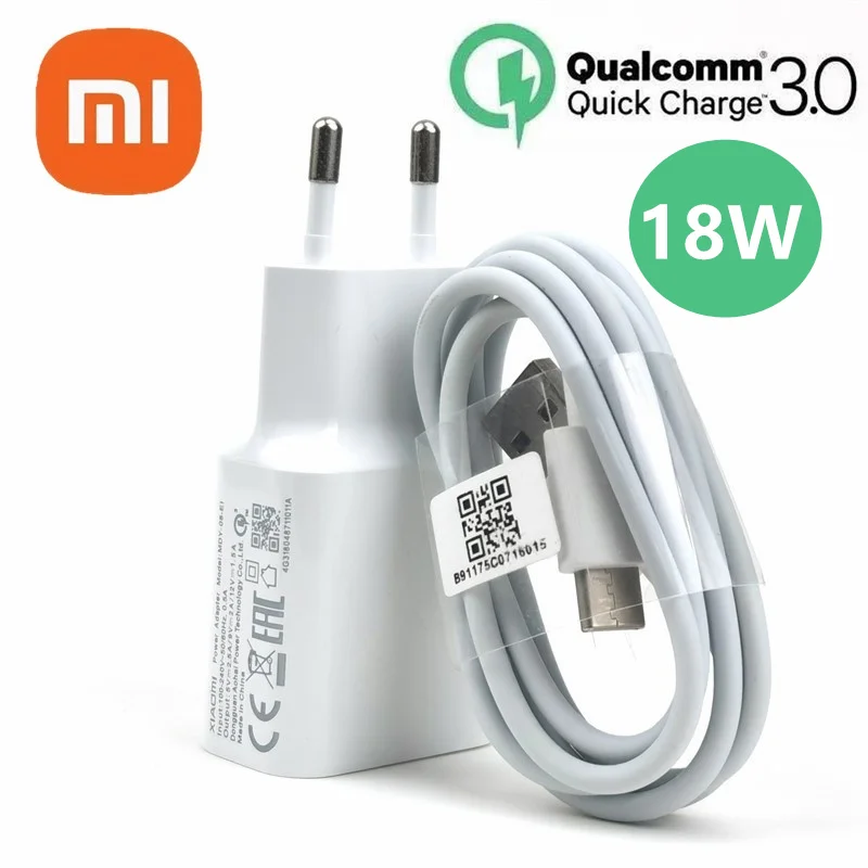 

POCO M3 Pro 5G Charger Xiaomi 18W Fast Charger Adapter For Redmi Note 8 Pro 9 9S 9T 10 Original Quick Charge USB Type C Cable