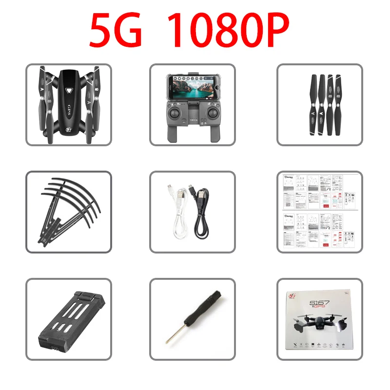 2.4g 1080P Дрон 4k HD камера gps Дрон 5G WiFi FPV 1080P без сигнала возврата RC вертолет полёт 20 минут Квадрокоптер Дрон с камерой - Цвет: 2.4g 1080P
