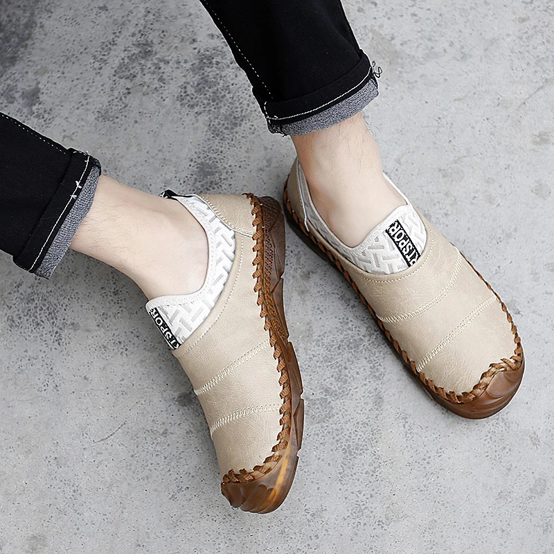 

Men Casual Shoes Comfortable Outdoor Sneakers Man Slip on Walking Flats Autumn Spring Mens Loafers Dad Footwear Big Size 38-47