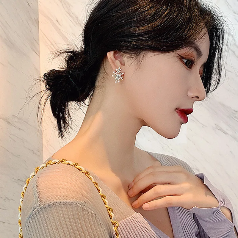 

Personality Pearl Branches Stud Earrings 2021 New Korean Style Jewelry Creative Earings Wholesale