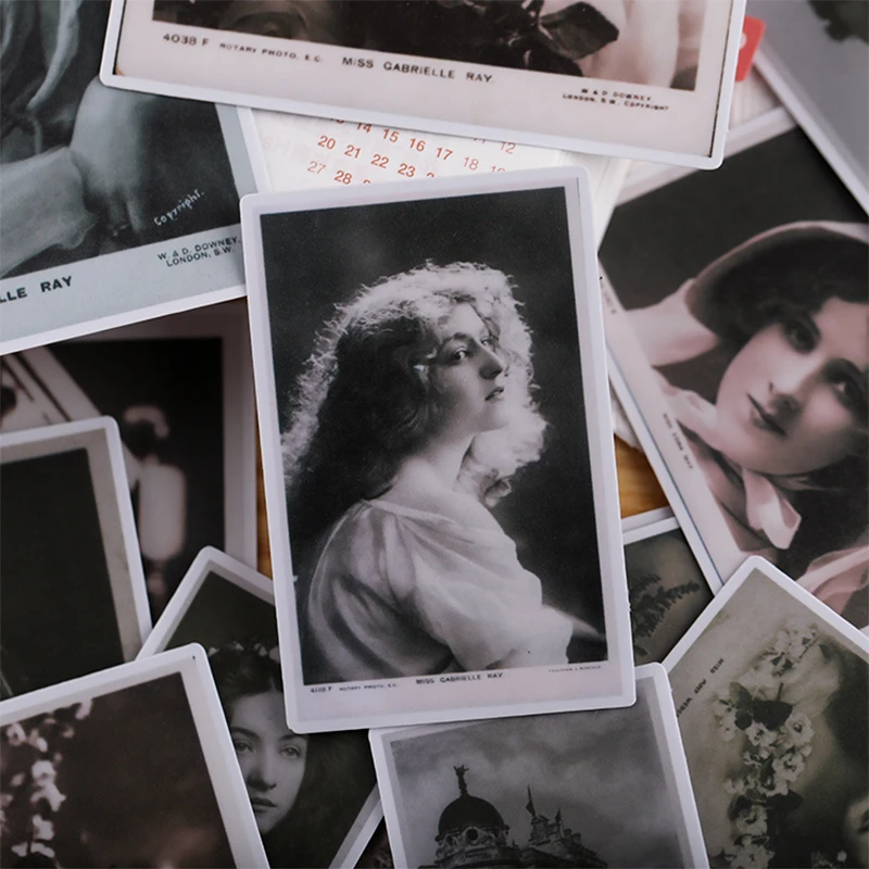 40 шт./пакет Европейский Винтажный черно-белый фотостикер DIY альбом для