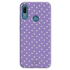 FunnyTechЧехол для Huawei Y6 2019  Honor 8A l, фиолетовый фон в горошек