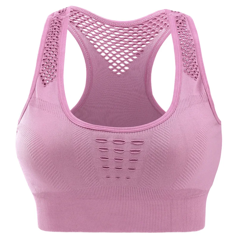 

Quick Dry Padded Sports Bra Wirefree Women Fitness Top Sport Brassiere Push Up Running Bra