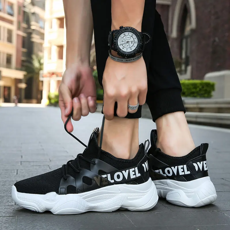 LEIXAG Men's Running Shoes Fly Fabric Sports Jogging Sneakers Outdoor Athletic Walking Trainers | Спорт и развлечения