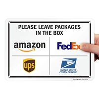 smartsign package delivery instructions sign leave packages in the box sign 7 x8 inches 20 mil thick aluminum rustfr