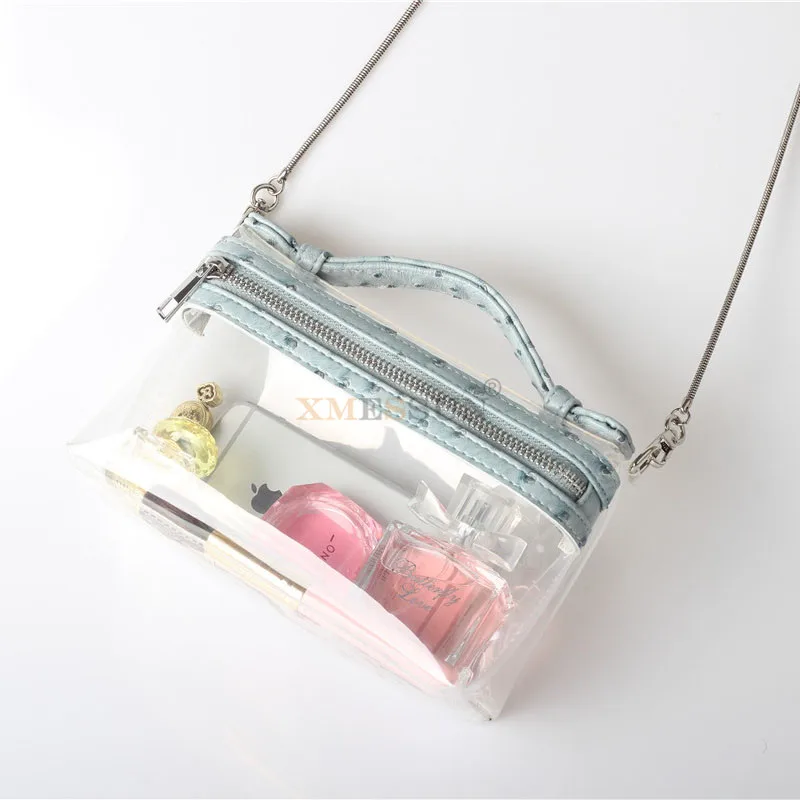 Прозрачная сумка XMESSUN прозрачная тоут через плечо женский клатч из страуса с