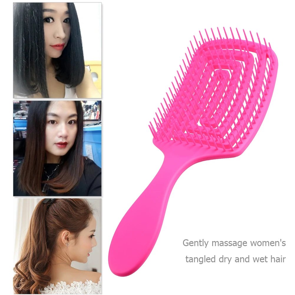 Pro Hollow Women Hair Brush Scalp Massage Comb Salon Dry Wet Hairdressing Styling Tool Hairbrush Massage Brush images - 6