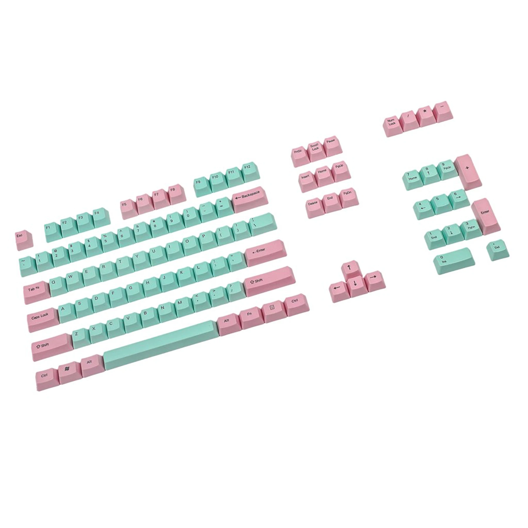 OEM профиль ANSI 104 клавиши розовый зеленый толстый PBT GK61 колпачки для механической клавиатуры 61 87 104 Keychron GK61X GK61XS TKL GK87