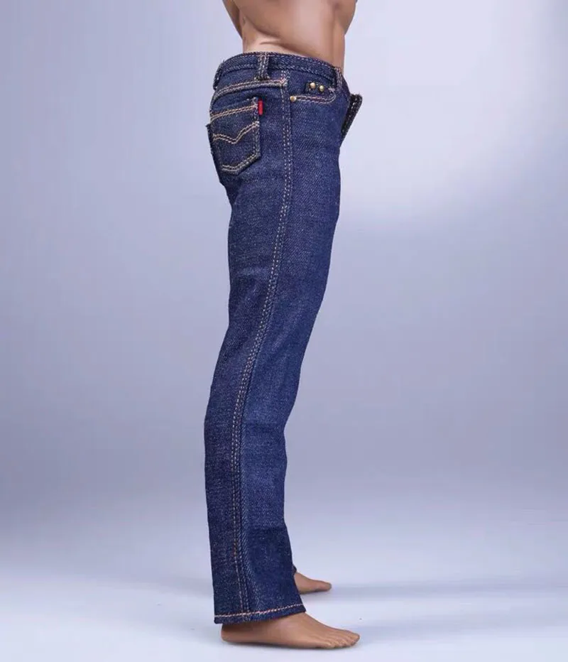 

1/6 Male Vest Jeans Pants with Belt Set Soldier Clothes Model Fit 12'' TBL M35 Muscle Action Figure Dolls