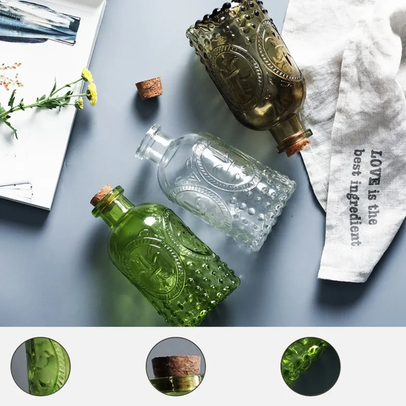250 мл винтажная резная ароматическая бутылка свежая стеклянная zakka