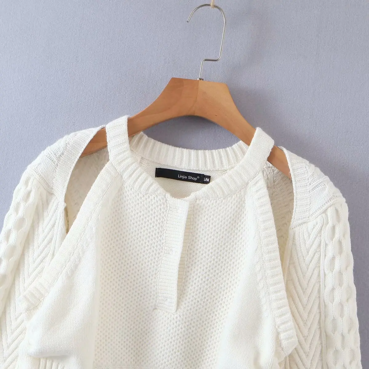 

2021 summer new products women's European and American style street fashion fake two-piece knitted pullover w057 9802