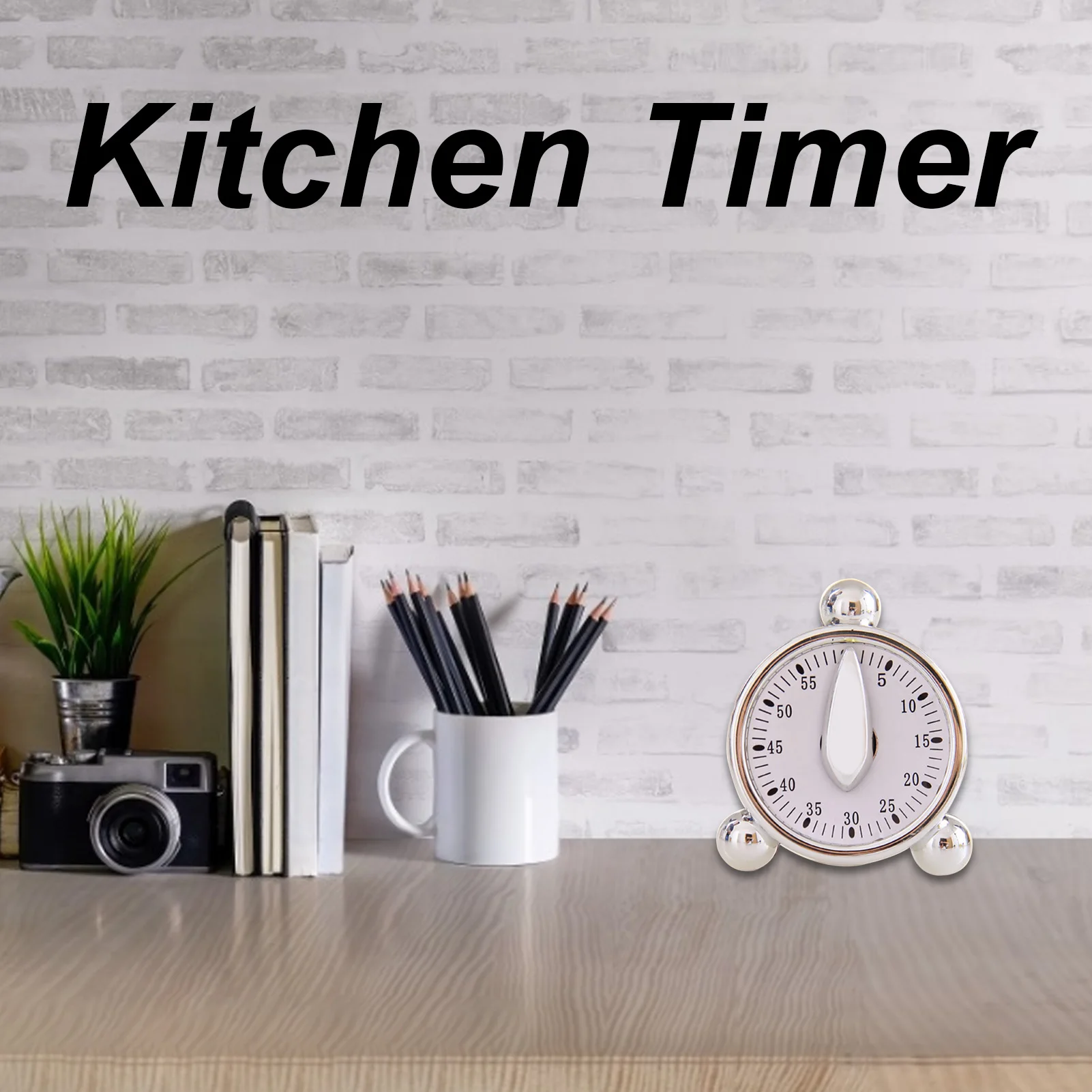 

Mechanical timer 60 minutes kitchen timer metal case kitchen cooking timer clock reminder countdown timer alarm clock