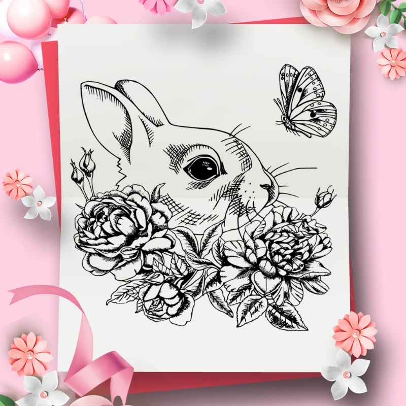 

Happy Easter DIY Silicone Clear Stamp Cling Seal Scrapbook Embossing Album Craft