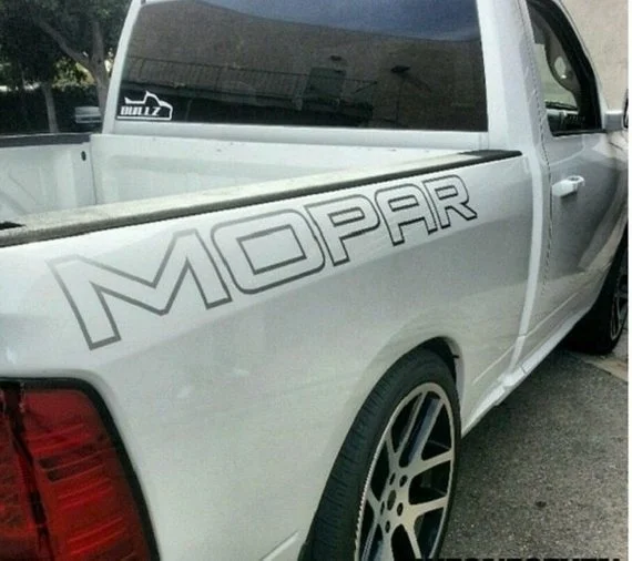 

For (2Pcs) Dodge Ram Mopar bed side decals Your color choice