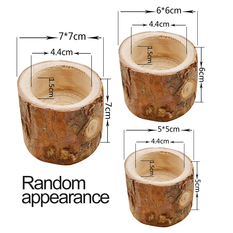 Винтажный деревянный подсвечник для ветки дерева Деревянный светильник чая