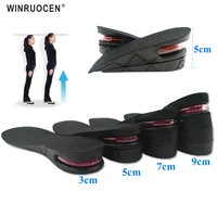 3 9cm height increase insole cushion height lift adjustable cut shoe heel insert taller elevator insoles for foot pads unisex