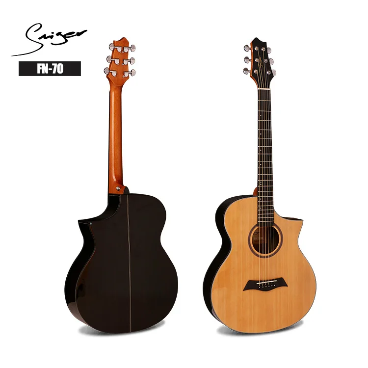 

Smiger FN70 40 Inch Cutaway Body 6 Steel String Acoustic Folk Guitar