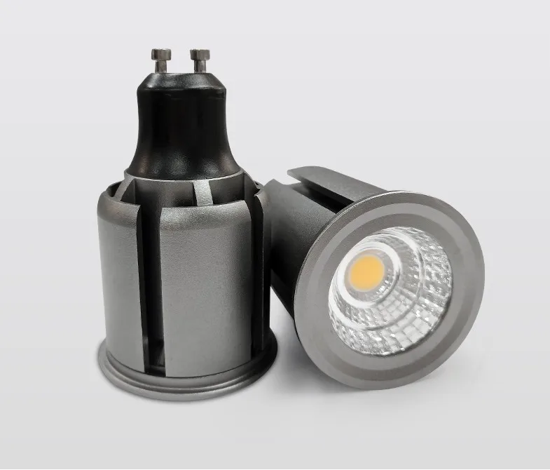 Супер яркий 7 ваттов 9 12 GU10 cob светодиодный лампы светильник 110V 220V затемнения
