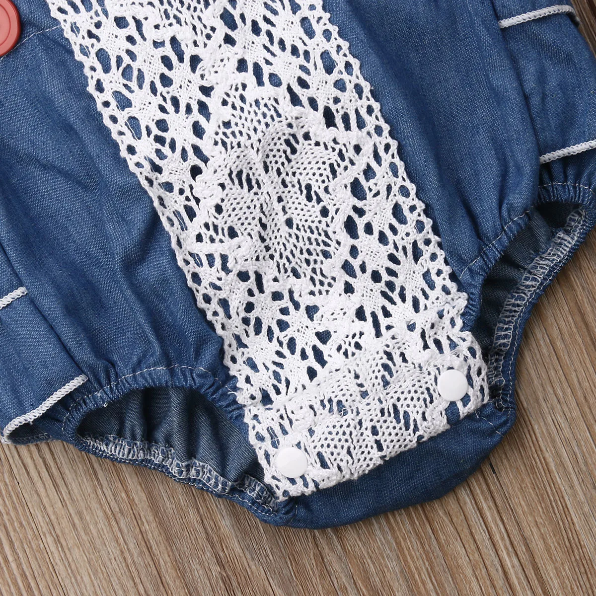 

Newborn Infant Toddler Baby Girls Bodysuits Flower Lace Jumpsuit Summer Sleeveless Playsuit Backless Sunsuit with Headband 0-24M