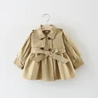 Весенняя ветровка для девочек LZH 2022, тренчкот для детей, модная одежда для маленьких девочек, куртка, детская верхняя одежда