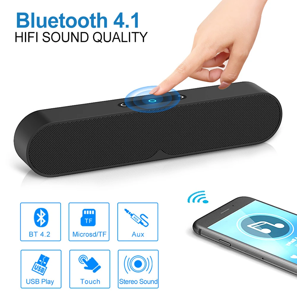 Portable Mini Wireless Bluetooth Speaker Audio Receiver Vibration Megaphone Better Bass Range Repair Fidget Doss Shower