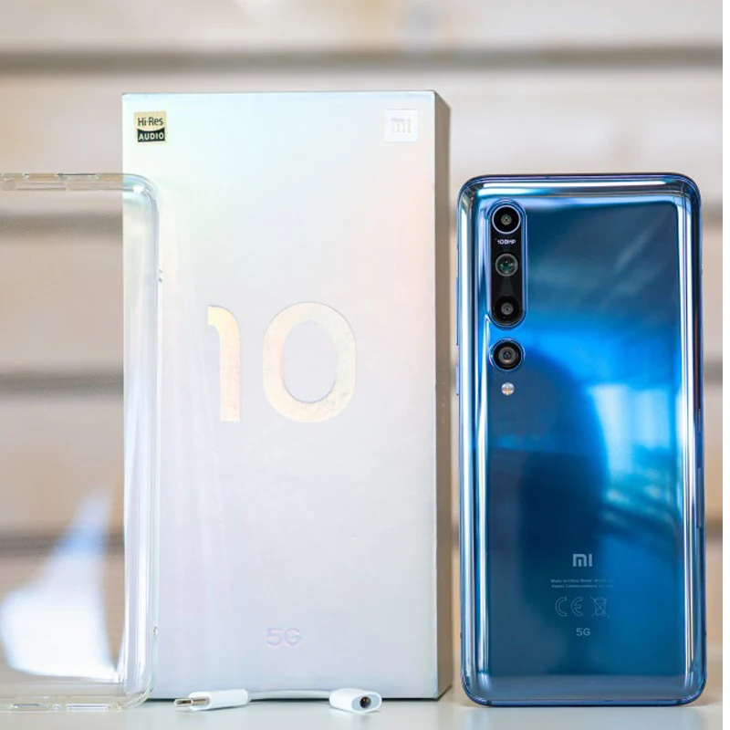 global rom xiaomi mi 10 5g smartphone 8gb256gb snapdragon 865 octa core 100 million pixels nfc 90hz amoled curved screen free global shipping