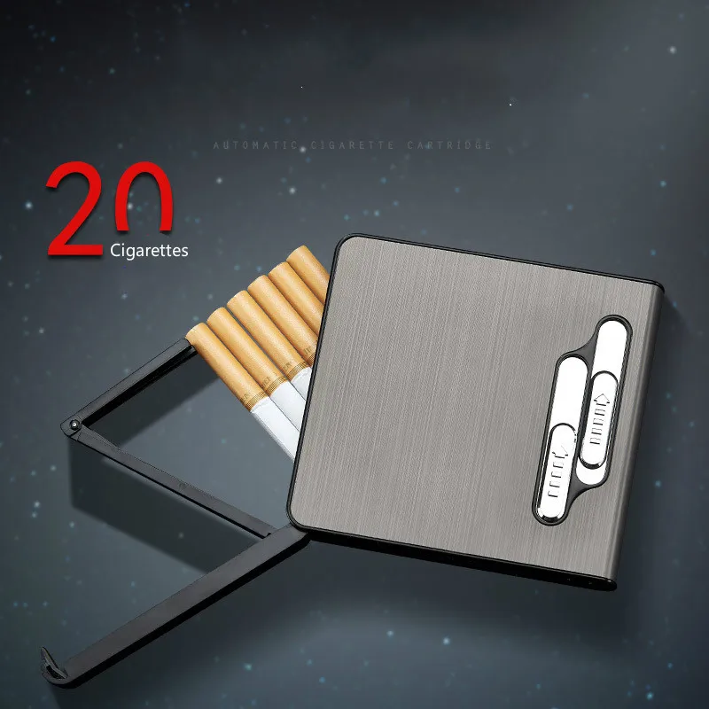 Новый креативный 20 сигарет пакет дым чехол с электронная USB Зажигалка