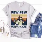 Футболки Harajuku Pew Madafakas, короткая рубашка с принтом, женская Свободная рубашка, футболки с графическим рисунком, модная укороченная готическая одежда, 2021