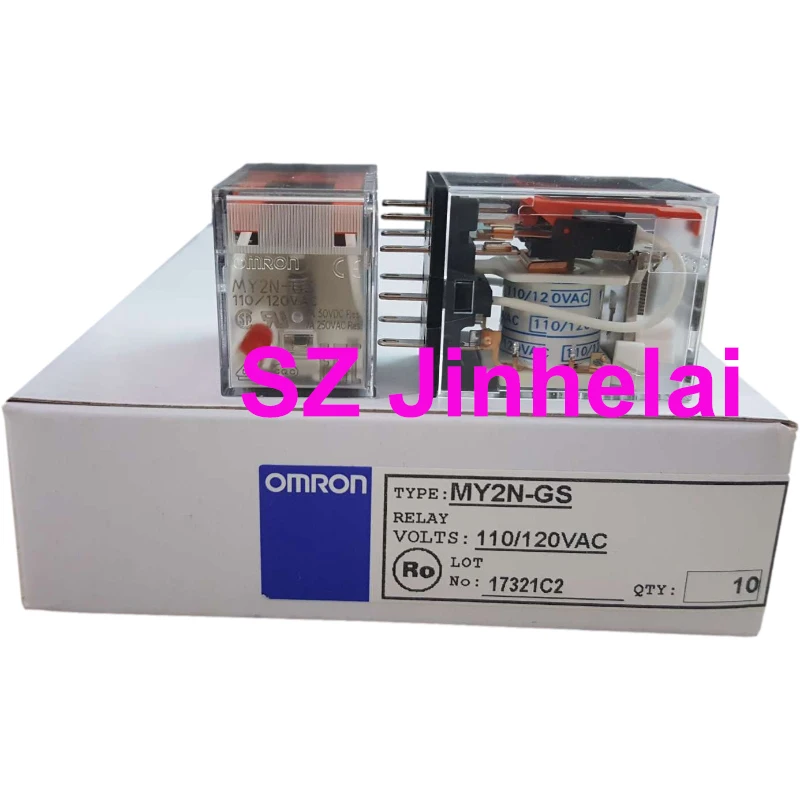 

10pcs OMRON MY2N-GS 110/120VAC Authentic Original Intermediate Relay Relays AC110V 2NO 2NC 8pin реле времени