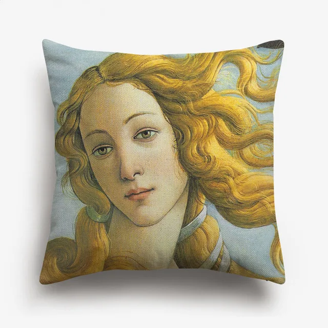 

Mona Lisa Beethoven European Retro Polyester Pillow Case Home Bedroom Hotel Car Seat Decorative Pillow Case Wedding Gift 45x45cm