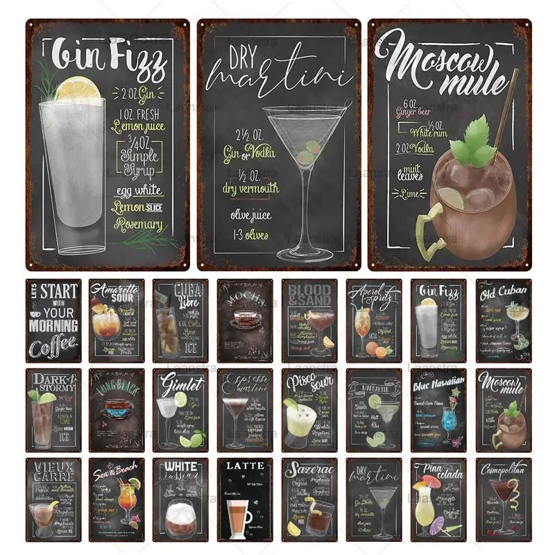 

Железная картина, коктейльное модное украшение, кафе, бар, паб, персонализированное украшение, картина, настенное искусство, черная доска