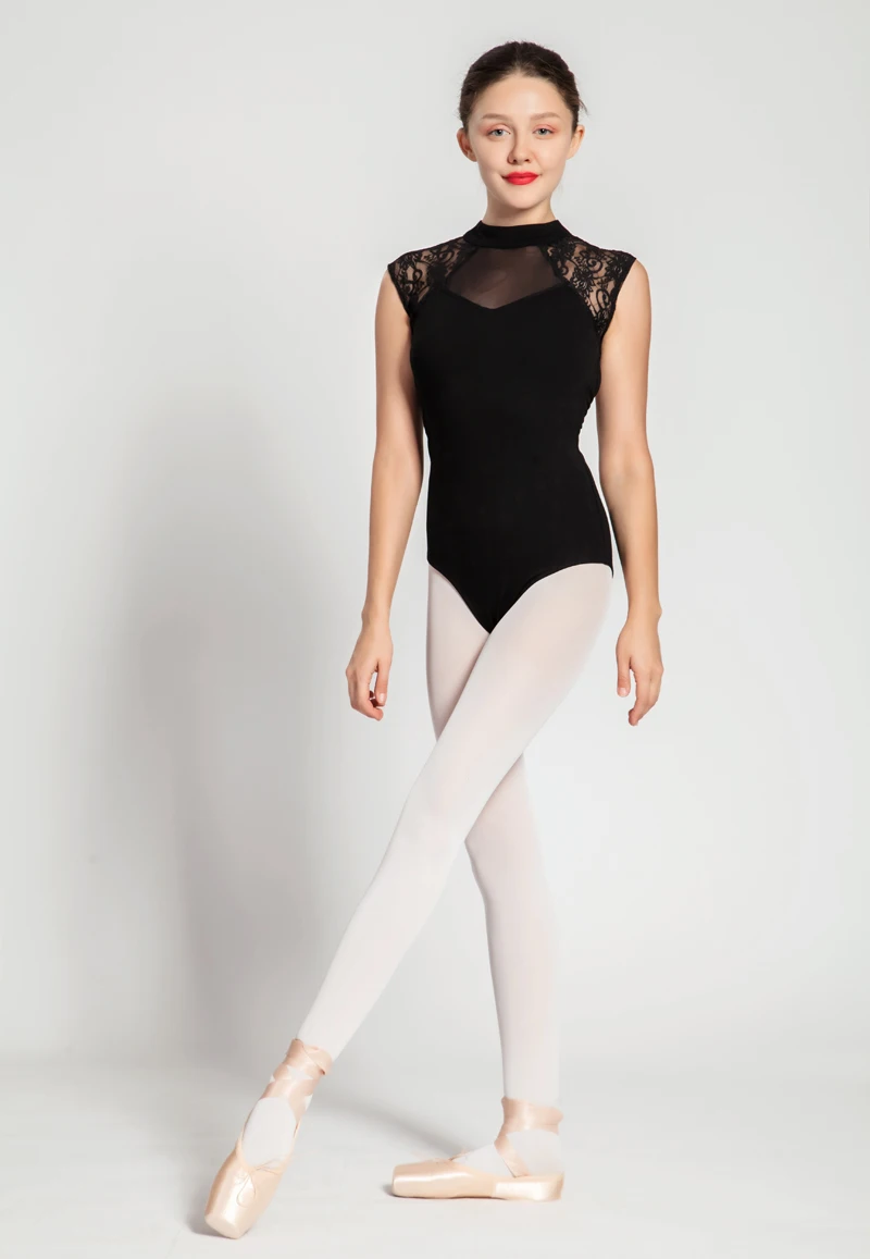 Балетное трико для взрослых 2021 черная Удобная танцевальная одежда тренировок