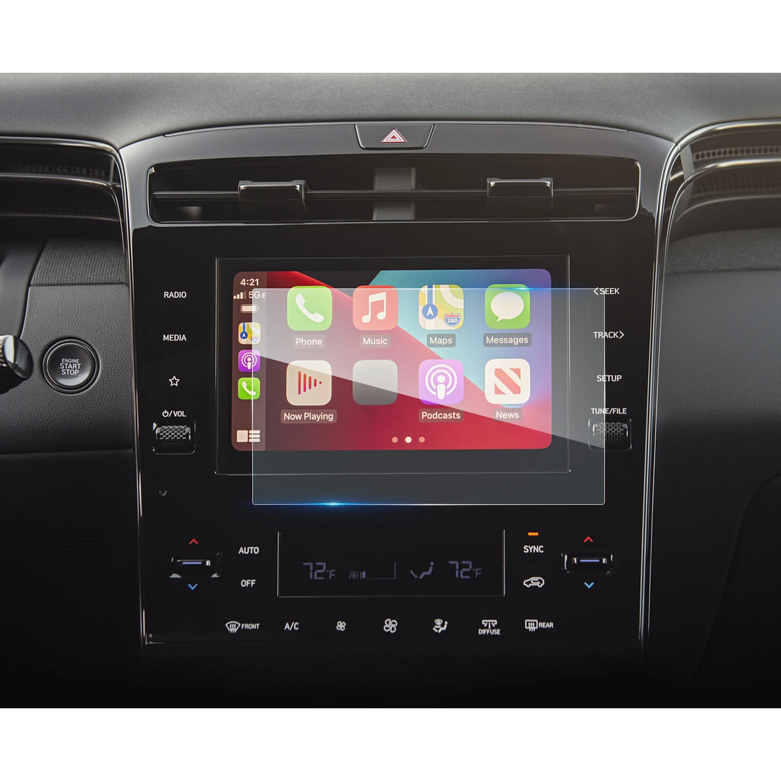 

LFOTPP Car Screen Protector For Tucson NX4 2021 8 Inch GPS Navigation Touch Center Display Auto Interior Accessories 191*115MM