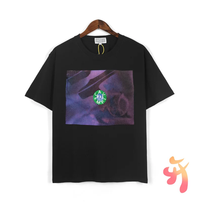 

Men's Clothing CAVEMPT Double Shadow Dot Print T-shirt High Quality Embroidered Label T Shirt C.E. Women's Loose Casual Tops