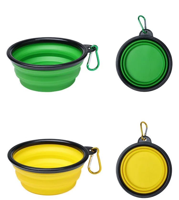 1 шт наружная посуда Складная Силиконовая миска для домашних собак подача воды