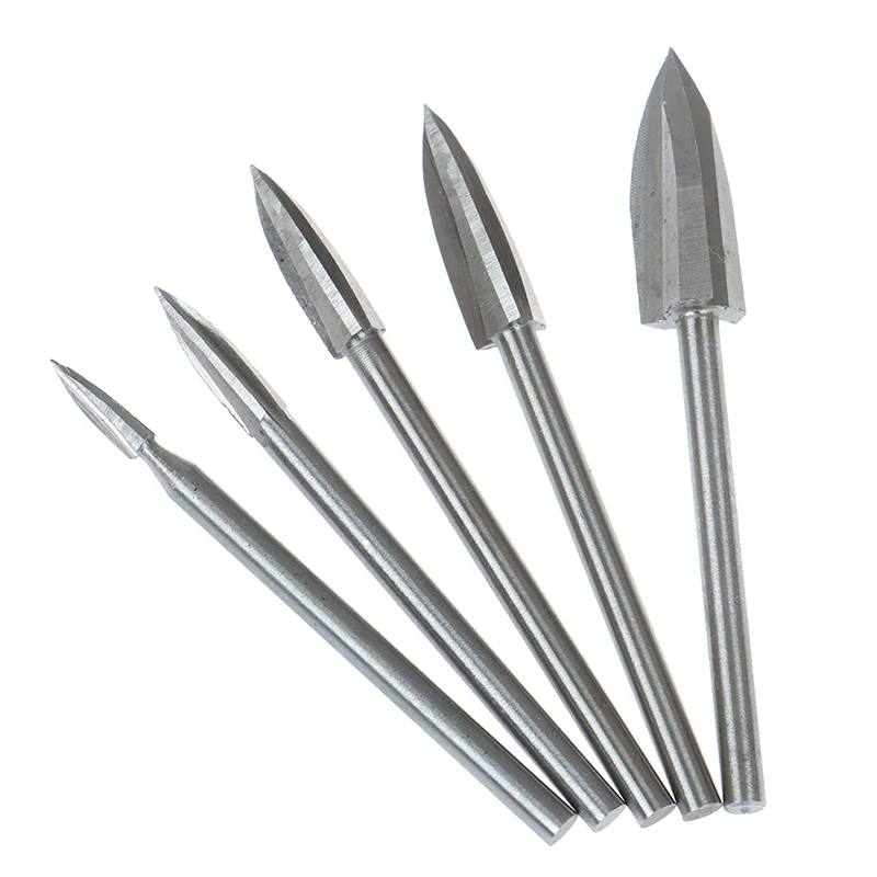 Набор сверл для гравировки по дереву комплект из 5 твердосплавных насадок стали